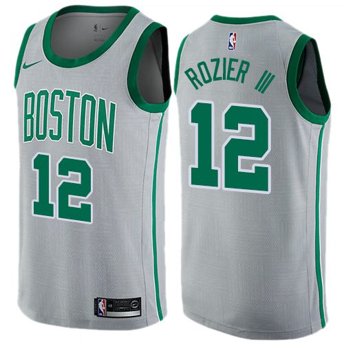 Men Boston Celtics 12 Terry Rozier III Gray Nike Swingman City Edition NBA Jersey